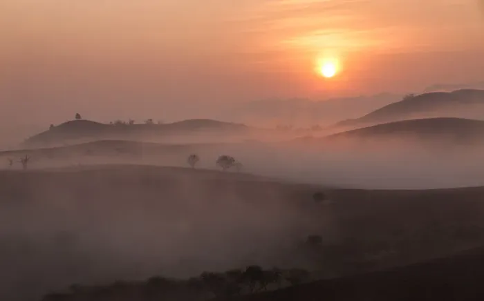 Framed Print : Moc Chau Plateau on Sunrise - Vietnam - Travel Destination