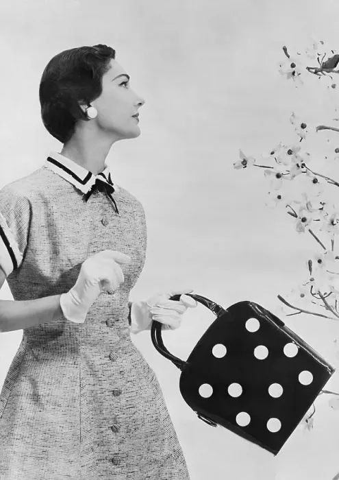 Framed Print : Model Displaying Handbag Framed Print : Model Displaying Handbag