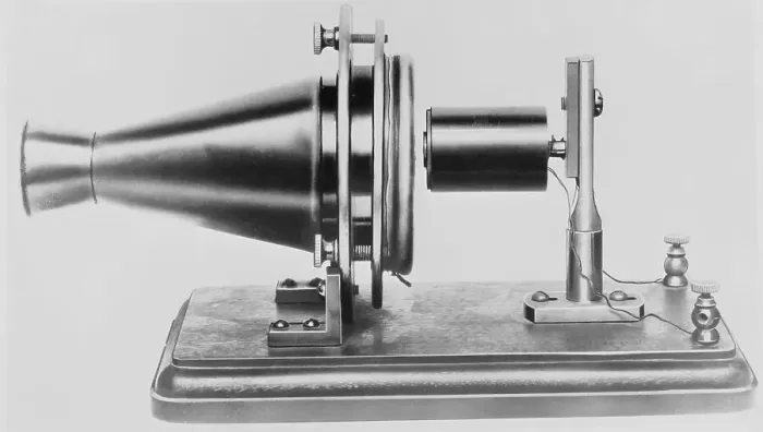 Framed Print : Model of Early Bell Telephone Framed Print : Model of Early Bell Telephone