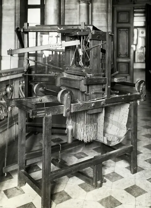 Framed Print : Model Of Loom; Using Punchcards Framed Print : Model Of Loom; Using Punchcards