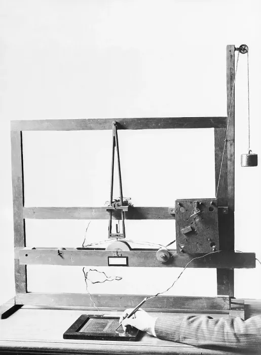 Framed Print : Model of Morse's First Telegraph
