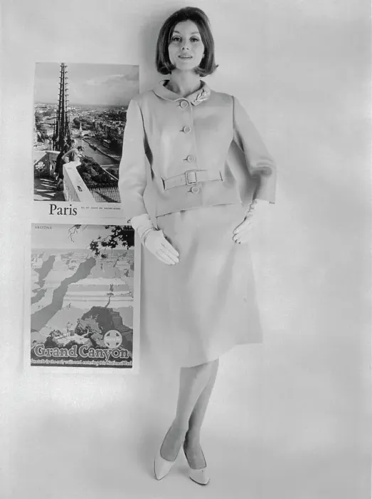 Framed Print : Model Posing in Beige Linen Suit Framed Print : Model Posing in Beige Linen Suit