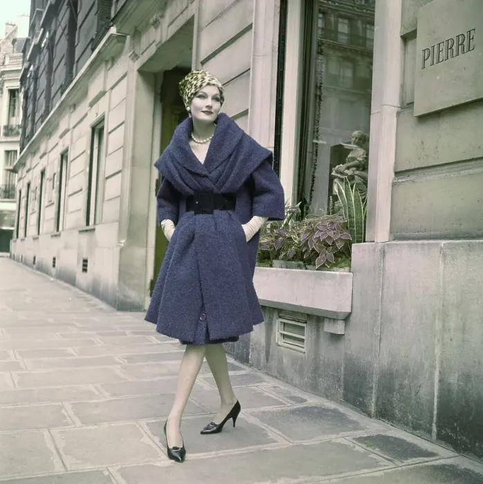 Framed Print : Model Posing in Purple Coat Framed Print : Model Posing in Purple Coat
