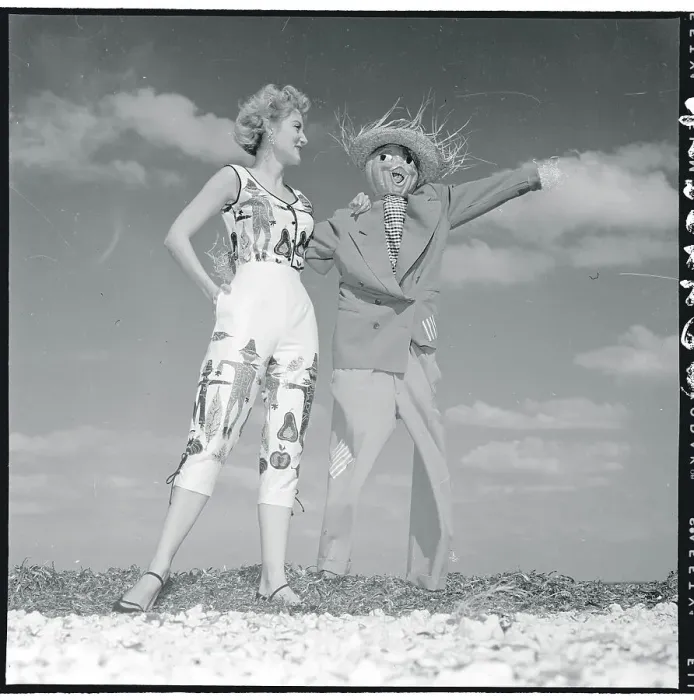 Framed Print : Model with Scarecrow Framed Print : Model with Scarecrow