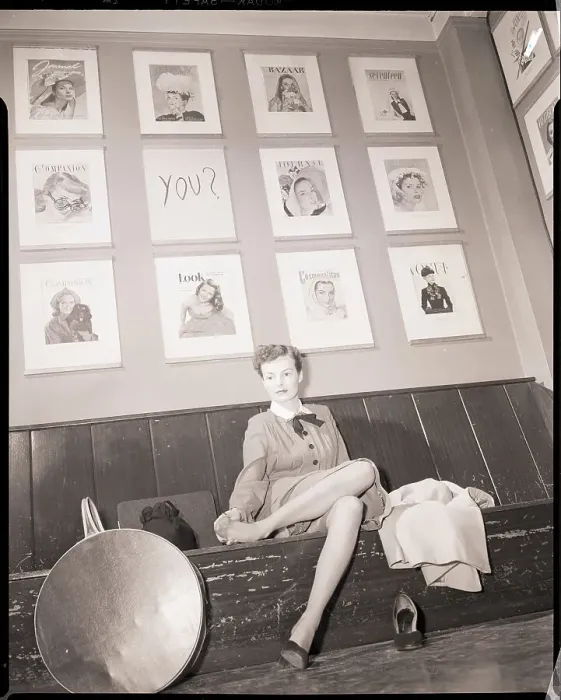 Framed Print : Model Seated in Waiting Room Framed Print : Model Seated in Waiting Room