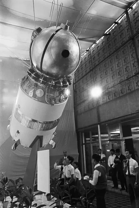 Framed Print : Model of Vostok I at Space Exploration Exhibition Framed Print : Model of Vostok I at Space Exploration Exhibition