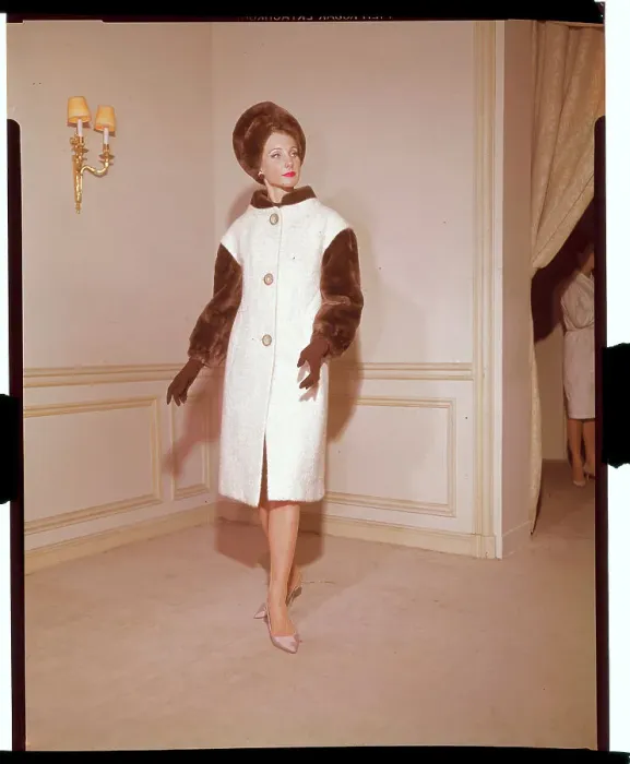 Framed Print : Model Wearing Beaver Fur Ensemble by Guy Laroche Framed Print : Model Wearing Beaver Fur Ensemble by Guy Laroche