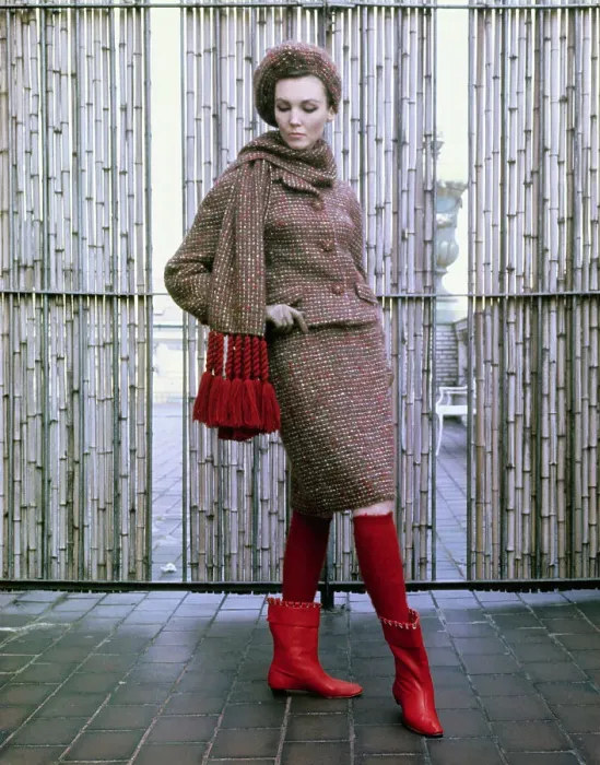 Framed Print : Model Wearing Bonnie Doon Fashion Framed Print : Model Wearing Bonnie Doon Fashion