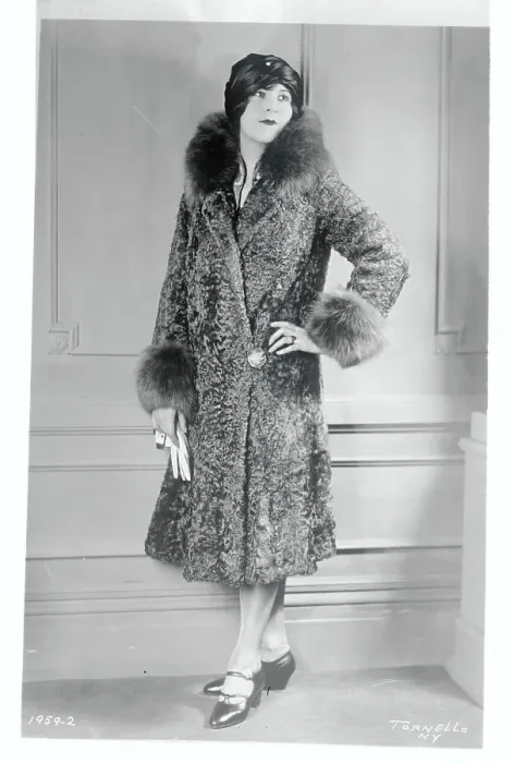 Framed Print : Model Wearing Caracul and Fox Fur Framed Print : Model Wearing Caracul and Fox Fur