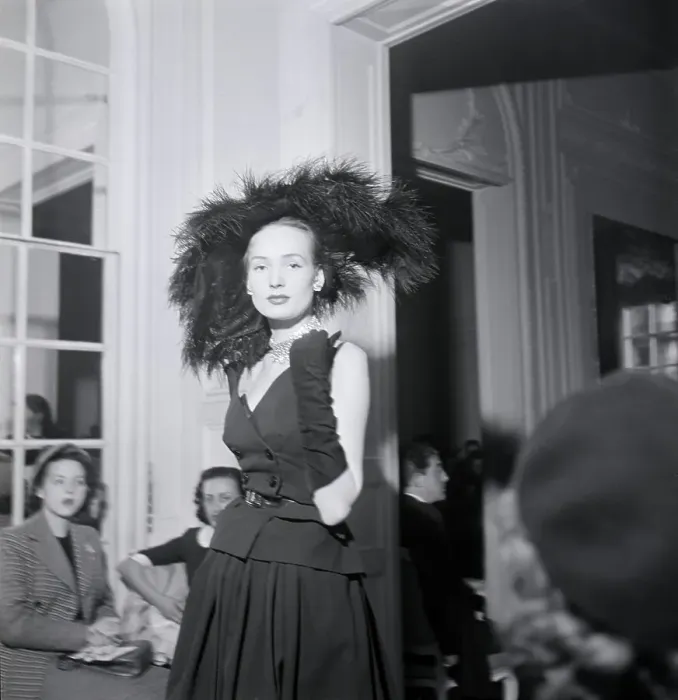 Framed Print : Model Wearing Christian Dior Design Framed Print : Model Wearing Christian Dior Design