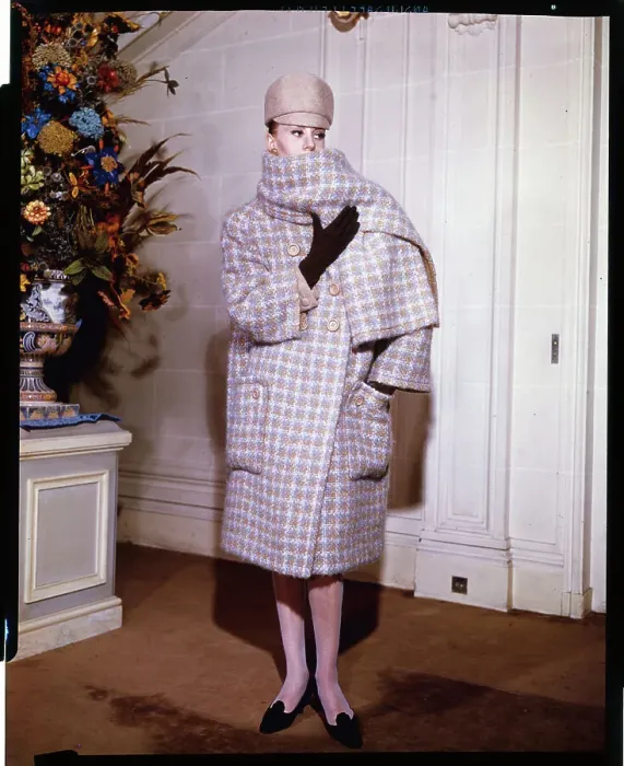 Framed Print : Model Wearing Christian Dior Ensemble Framed Print : Model Wearing Christian Dior Ensemble