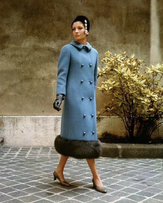 Framed Print : Model Wearing Coat by Pierre Cardin Framed Print : Model Wearing Coat by Pierre Cardin