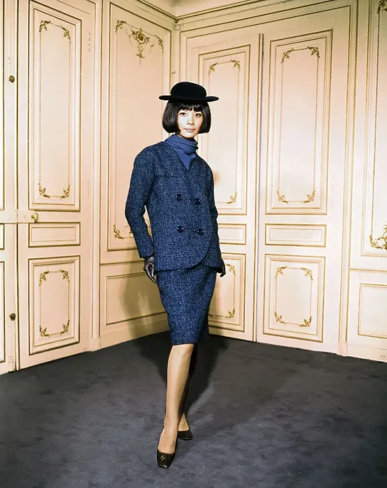 Framed Print : Model Wearing Daytime Suit by Pierre Cardin Framed Print : Model Wearing Daytime Suit by Pierre Cardin