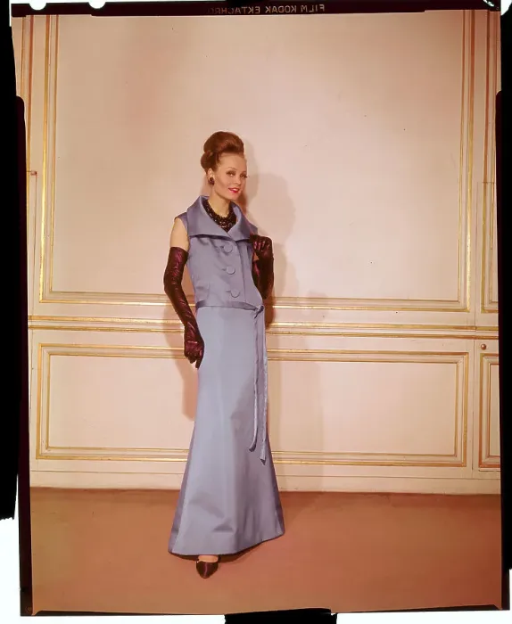 Framed Print : Model Wearing Evening Gown by Michel Goma Framed Print : Model Wearing Evening Gown by Michel Goma