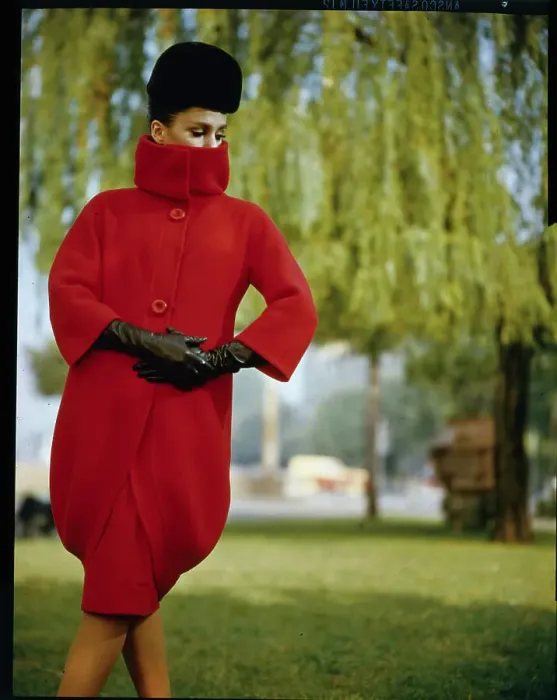 Framed Print : Model Wearing Wool Coat by Forquet Framed Print : Model Wearing Wool Coat by Forquet