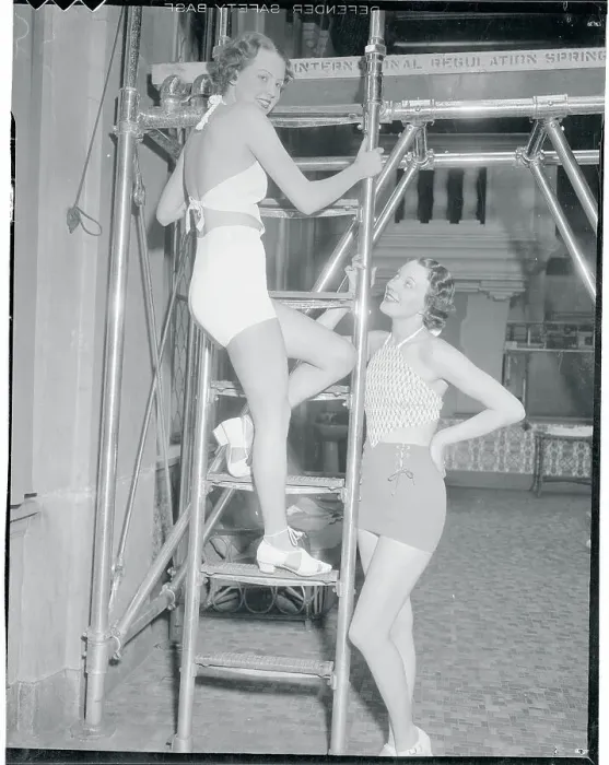 Framed Print : Models Modeling Bathing Suits Framed Print : Models Modeling Bathing Suits