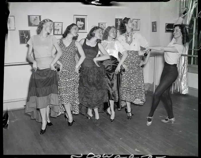 Framed Print : Modern Dance Studio 1938 Framed Print : Modern Dance Studio 1938