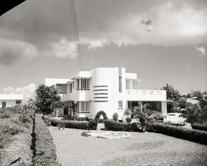 Framed Print : Modern Home In San Juan Before The War Framed Print : Modern Home In San Juan Before The War