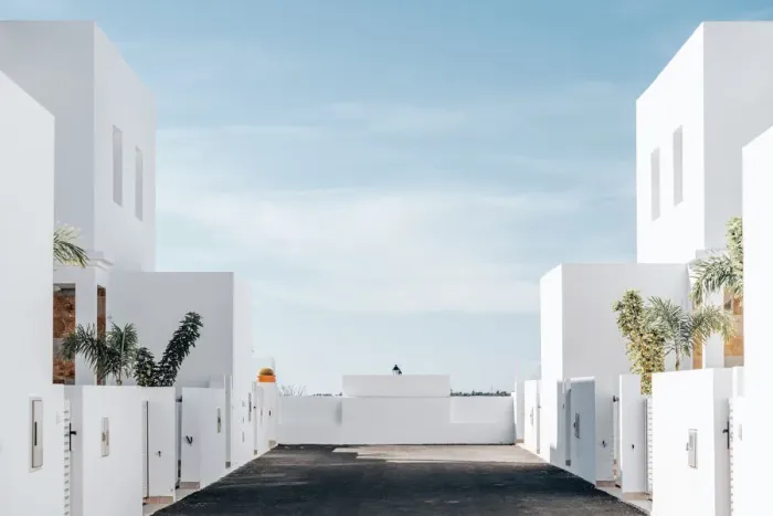 Framed Print : Modern Minimalism Architecture, buildings details with blue sky Framed Print : Modern Minimalism Architecture, buildings details with blue sky