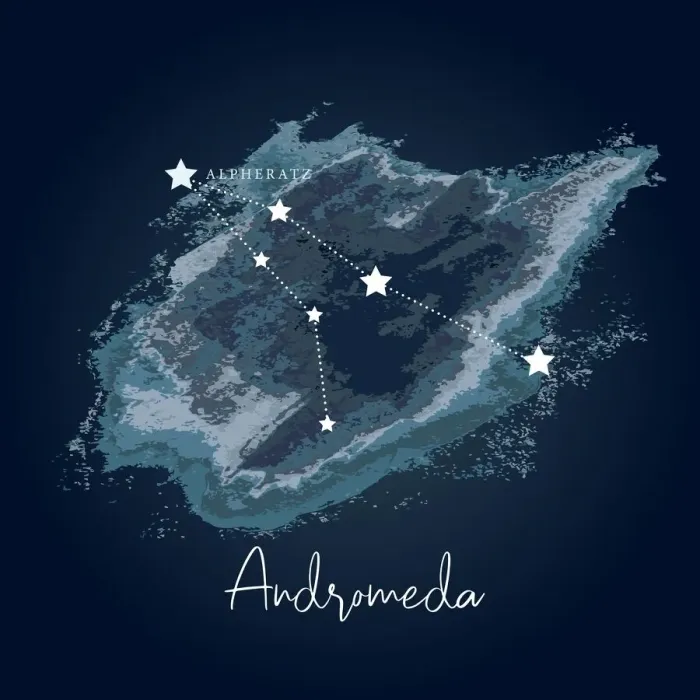 Framed Print : Modern Night Sky Constellation - Andromeda Framed Print : Modern Night Sky Constellation - Andromeda