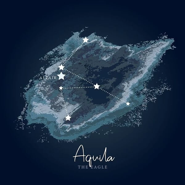 Modern Night Sky Constellation - Aquila