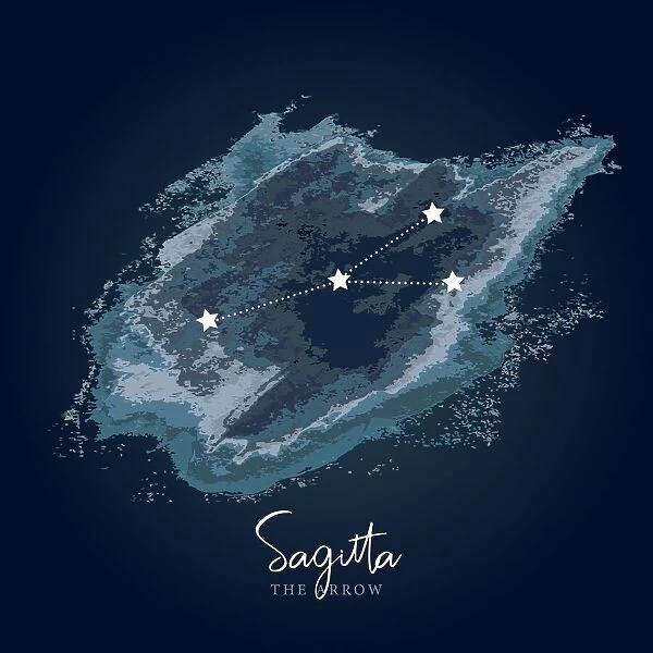 Modern Night Sky Constellation - Sagitta