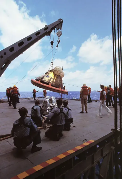 Framed Print : Module Being Lifted from Ocean Framed Print : Module Being Lifted from Ocean