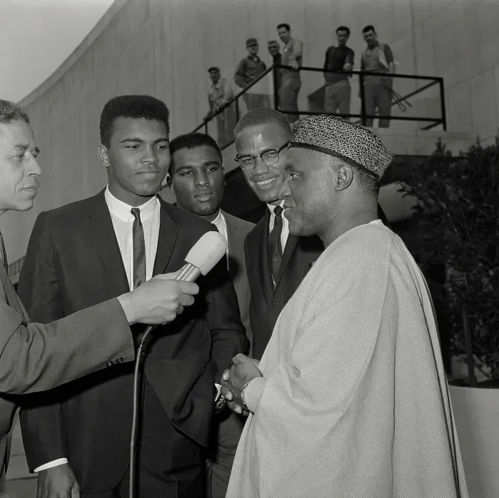 Framed Print : Mohammed Ali Interviewed at United Nations Framed Print : Mohammed Ali Interviewed at United Nations