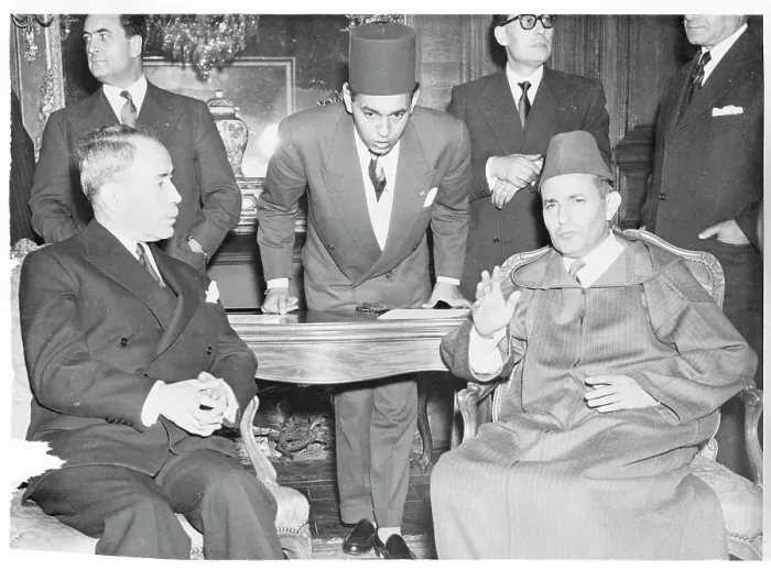 Framed Print : Mohammed Ben Youssef Conferring with Antoine Pinay Framed Print : Mohammed Ben Youssef Conferring with Antoine Pinay