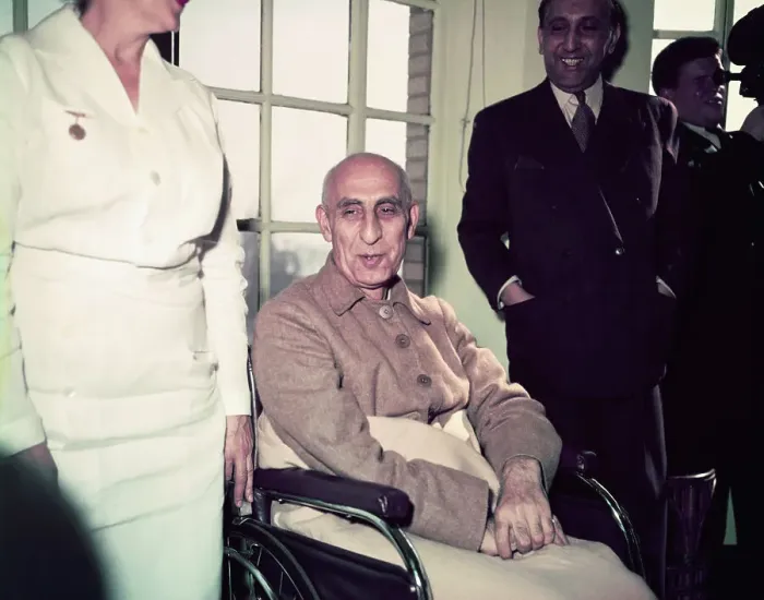 Framed Print : Mohammed Mossadegh Talking with Nurse Framed Print : Mohammed Mossadegh Talking with Nurse