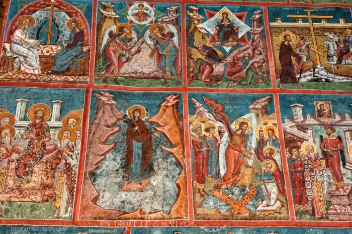 Framed Print : Moldovita monastery - fresco Framed Print : Moldovita monastery - fresco