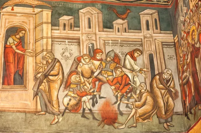 Framed Print : Moldovita monastery fresco