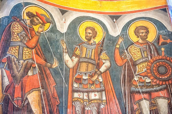 Moldovita monastery interior frescoes