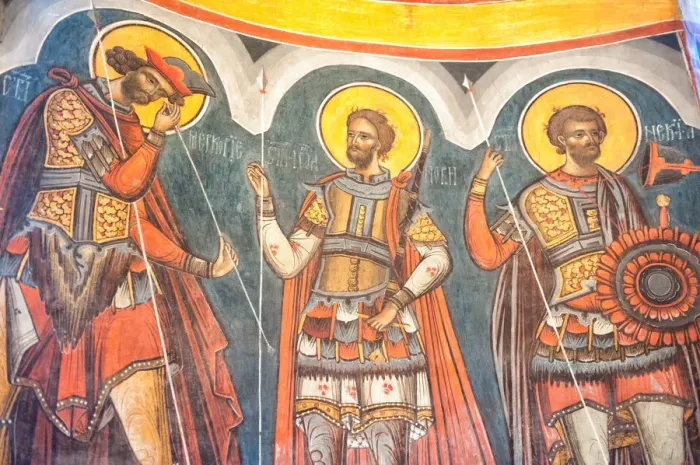 Framed Print : Moldovita monastery interior frescoes Framed Print : Moldovita monastery interior frescoes
