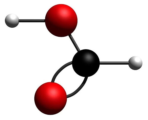 Molecular model of Formic Acid, digital illustration