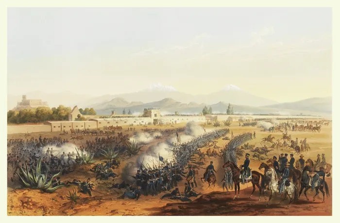 Framed Print : Molino del Rey - attack upon the Molino Framed Print : Molino del Rey - attack upon the Molino