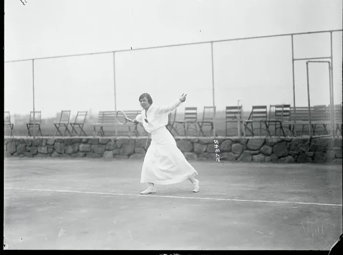 Framed Print : Molla Bjurstadt Playing Tennis Framed Print : Molla Bjurstadt Playing Tennis