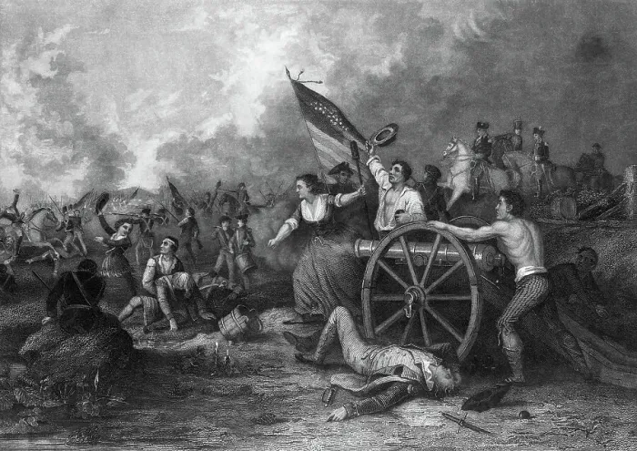 Framed Print : Molly Pitcher At The Battle Of Monmouth Framed Print : Molly Pitcher At The Battle Of Monmouth