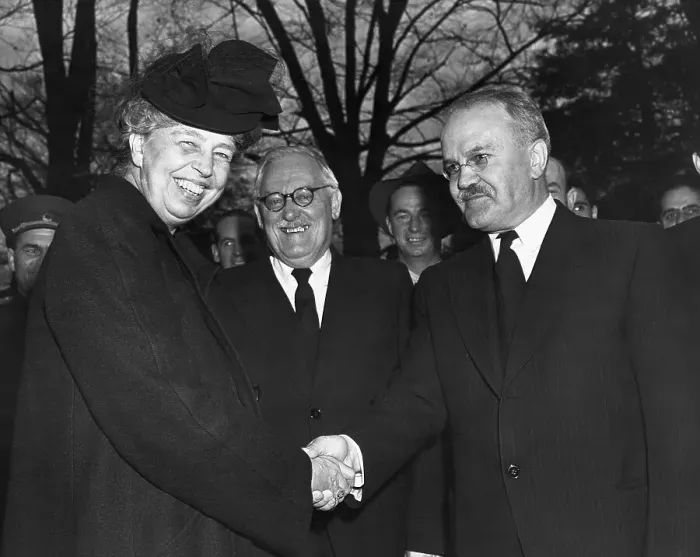 Framed Print : Molotov and Eleanor Roosevelt Framed Print : Molotov and Eleanor Roosevelt