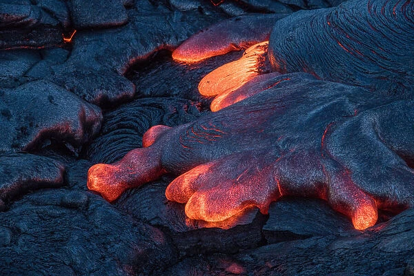 Molten Lava surface flow at Big Island