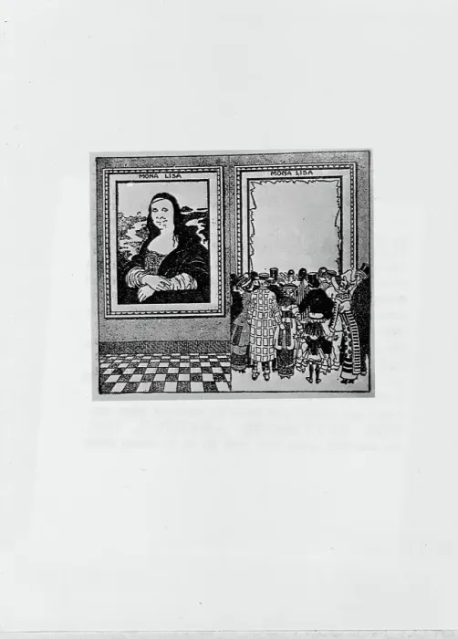 Framed Print : The Mona Lisa theft empty wall in the Louvre. Cartoon Framed Print : The Mona Lisa theft empty wall in the Louvre. Cartoon