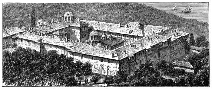 Framed Print : Monastery of Xeropotamou on Mount Athos Framed Print : Monastery of Xeropotamou on Mount Athos