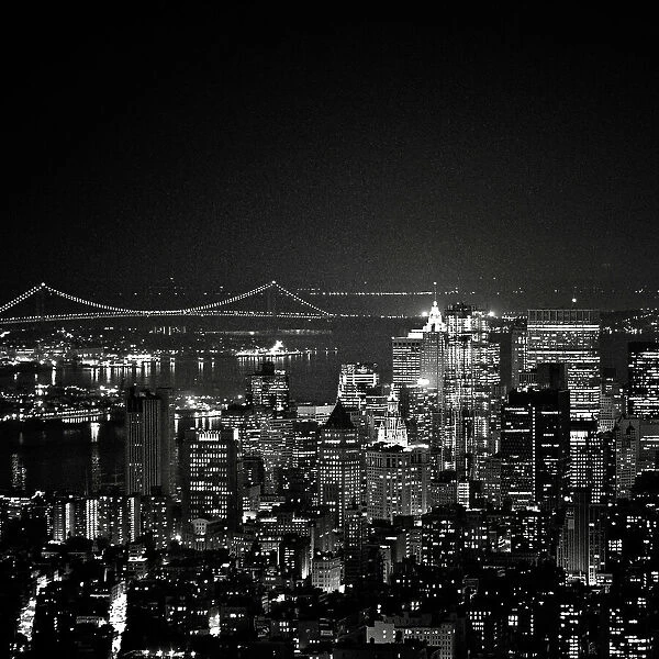 Monchrome New York City Night View