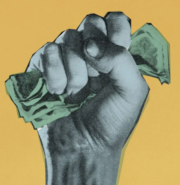 Framed Print : Money in Fist Framed Print : Money in Fist