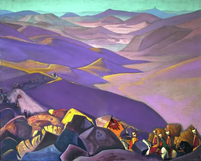 Framed Print : Mongolia. Genghis Khan's Campaign, 1937-1938. Artist: Roerich, Nicholas (1874-1947) Framed Print : Mongolia. Genghis Khan's Campaign, 1937-1938. Artist: Roerich, Nicholas (1874-1947)