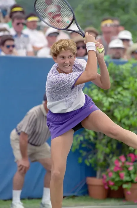 Framed Print : Monica Seles Hitting Return Framed Print : Monica Seles Hitting Return