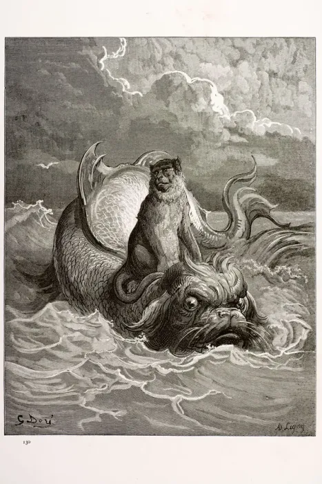 Framed Print : Monkey and the Dolphin Framed Print : Monkey and the Dolphin