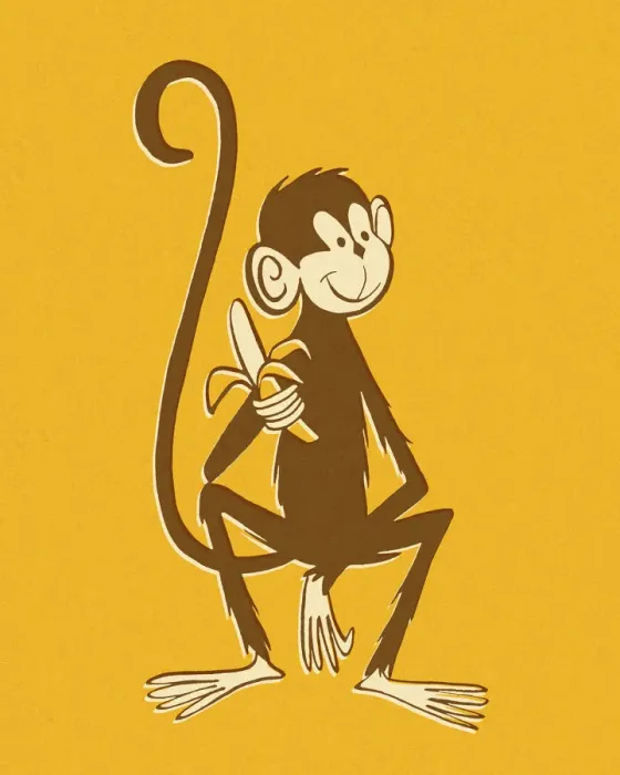 Framed Print : Monkey Holding Banana Framed Print : Monkey Holding Banana