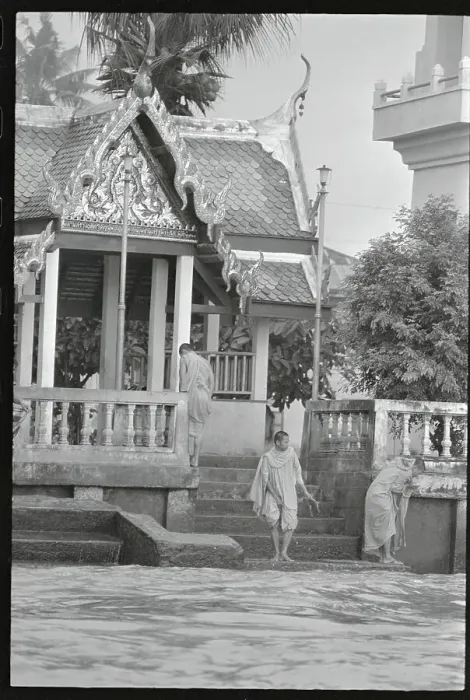 Framed Print : Monks Performing Morning Rituals
