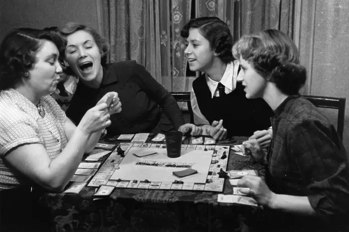 Framed Print : Monopoly. 10th February 1951: 19-year-old Sunday School teacher Veronica Hurst (second